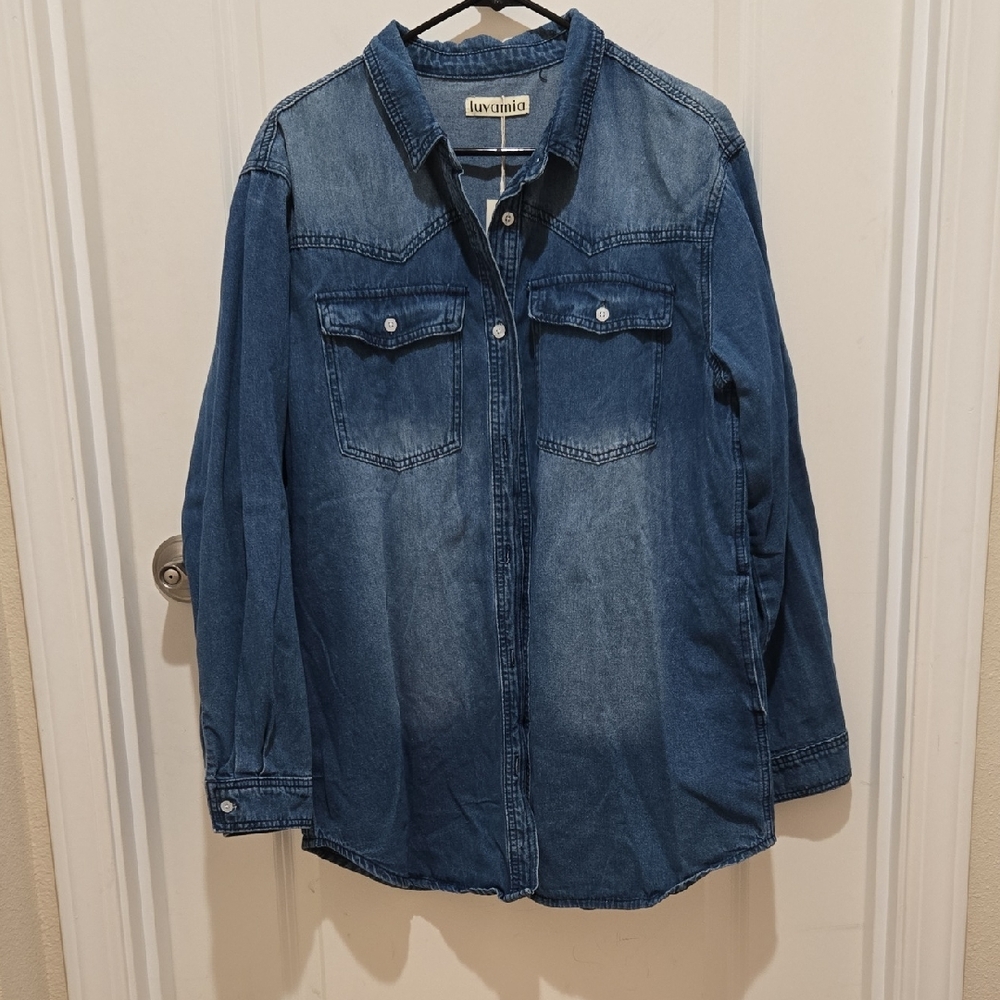 Amazon Women's Denim Shirt - Blue